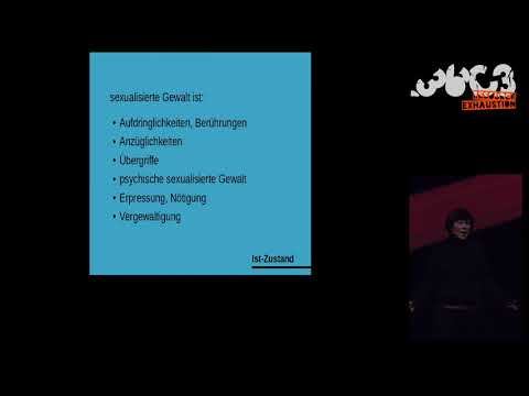 36C3 ChaosWest:  Sexualisierter Gewalt und die Verantwortung von Ges. und Comm.