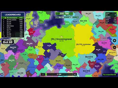 Territorial.io 1V1 Ep.4: [RL] Snoozingnewt VS [ELITE] Joshistan