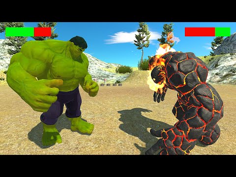 HULK VS LAVABOY AT THE LAKE - Animal Revolt Battle Simulator