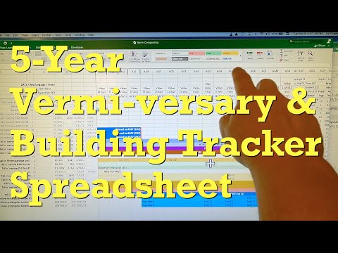 Worm farm tracking spreadsheet & 5-year Vermi-versary - vermicompost