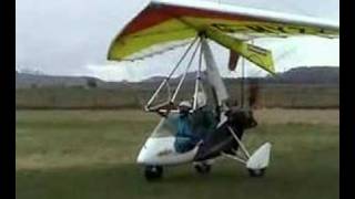 preview picture of video 'Evie flying a Microlight at East Fortune Airfield Scotland'