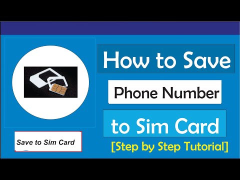 How to Save Phone Number in Sim Card
