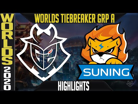 G2 vs SN Highlights | Worlds 2020 Group A Day 5 - 1st Place TIE BREAKER | Suning vs G2 Esports