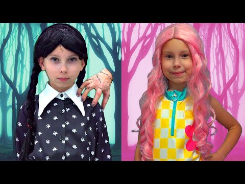 WEDNESDAY and  BARBIE Pink vs. Black  - School Stories about Friendship