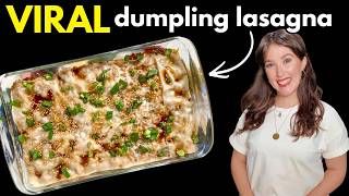 I veganized the viral DUMPLING LASAGNA