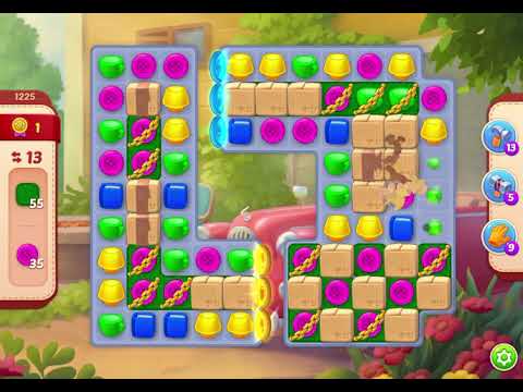 HomeScapes Level 1225 no boosters (14 moves)