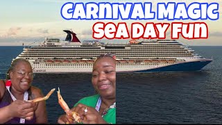 Carnival Magic Nov 23: Lmao! Insane Fun on Day 6 At Sea plus No kids Crew night of FUN