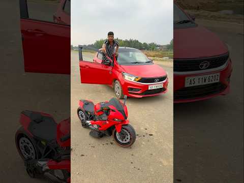 BMWS thousand RR bike S Tata Tiago car 😲￼