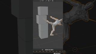 how to make a Character kick objects in blender #blender #3danimation #tutorial #shorts