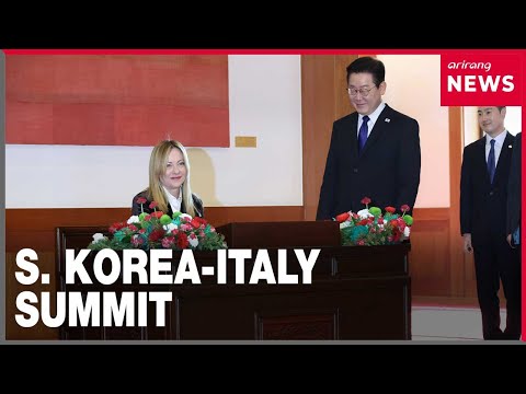 Leaders of S. Korea, Italy hold summit for key cooperation
