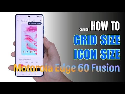 How to change Grid size | Icon size on Motorola Edge 60 Fusion