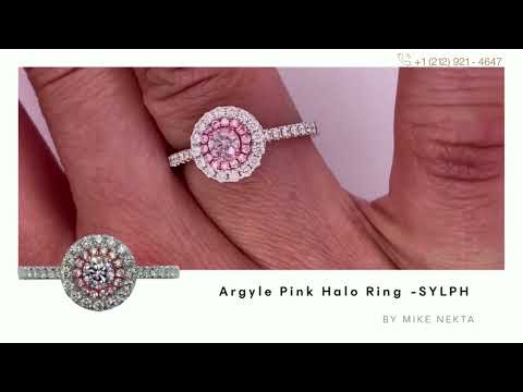 Fancy Pink Diamond Halo Diamond Ring - The Syplh By MIKE NEKTA NYC