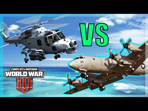 Marinepatrouillenflugzeuge gegen U-Boot-Jagdhubschrauber im Konflikt der Nationen im Dritten Welt...