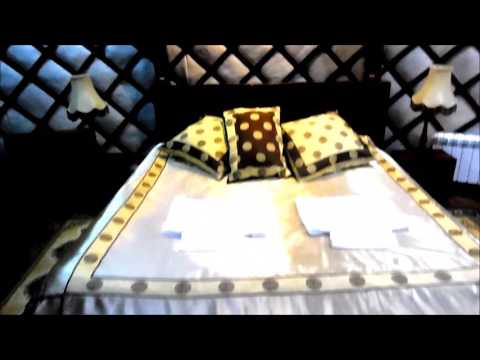 Inside a guest yurt at Aldyn Bulak in Tuva