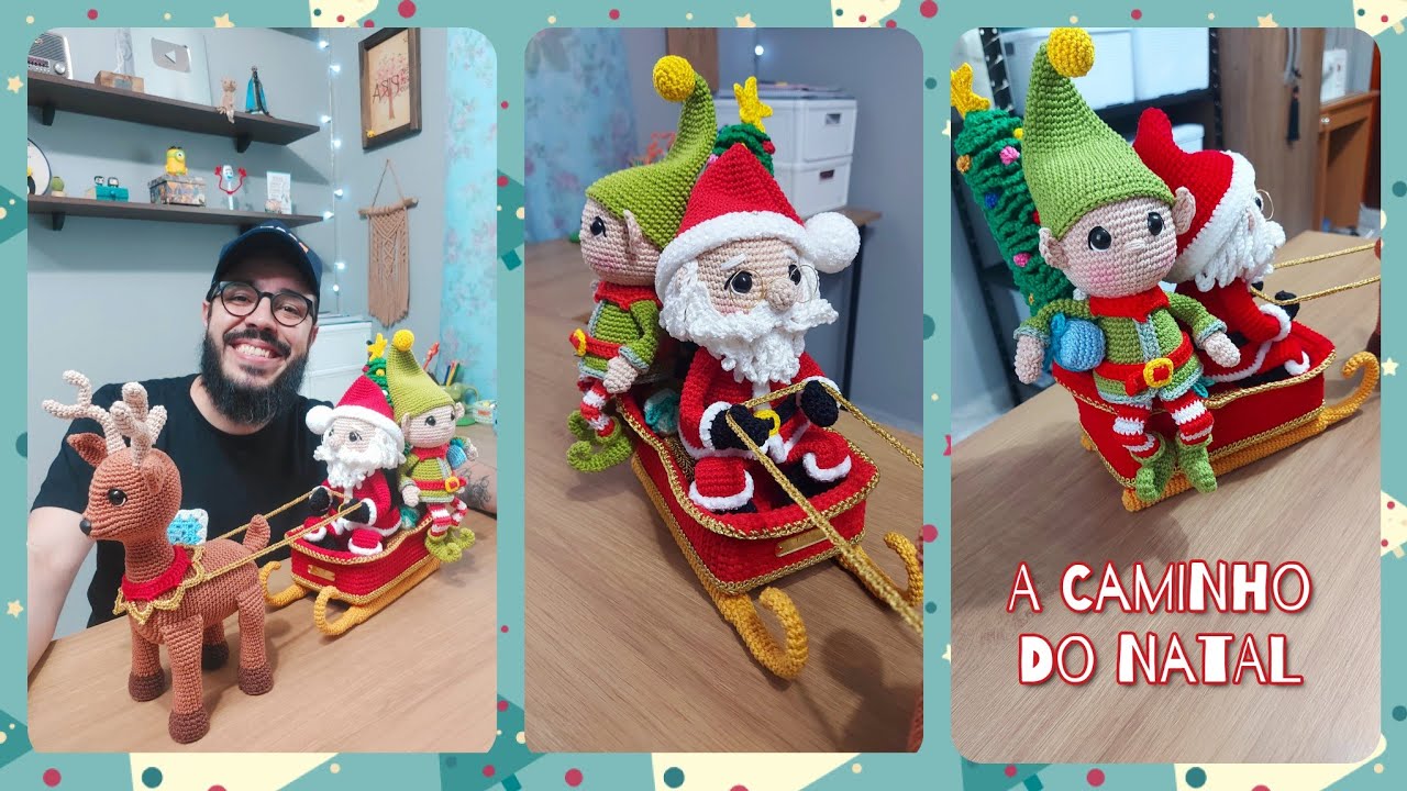 Apresentando A Nova coleção Natal Amigurumi - Coleção A Caminho Do Natal - Tiago Amigurumi