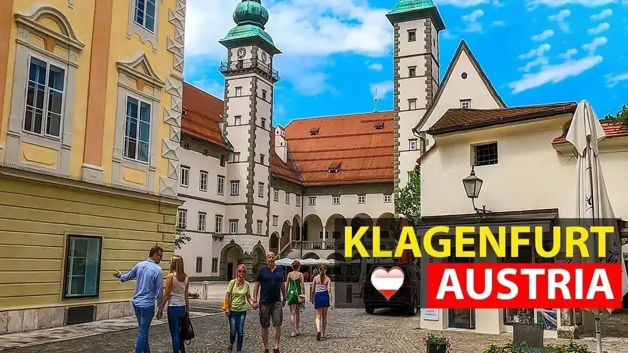 Immersive street-level walking tour through Klagenfurt Alter Platz, Austria, showcasing authentic urban landscapes, local architecture, and the vibrant atmosphere of the city's neighborhoods