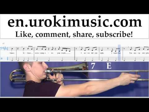 Trombone lessons Imagine Dragons - Start Over Sheet Music Tutorial Part#2 um-i352