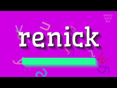 How to say "renick"! (High Quality Voices)