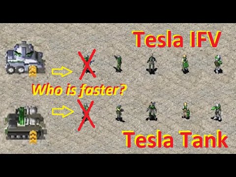 Kill Race - Tesla IFV vs Tesla Tank: Red Alert 2
