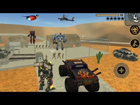 Vegas Crime Simulator(Transformer Drive Monster Truck Car)Huge Car Robot Fight - Android Gameplay HD