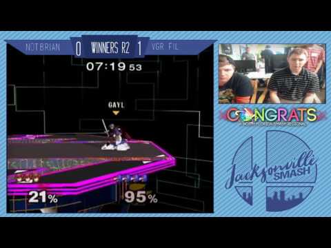 Jax Smash Weekly 3/16/17 - Not.Brian(Marth) Vs Fil(Falco) - Melee Winners R2