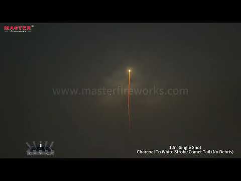 1.5‘’ Single Shot - Charcoal To White Strobe Comet Tail (No Debris) #fireworks