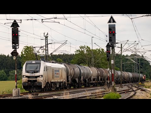 Stadler Eurodual mit Kesselzug und defekter BR185 im Schlepp bei Beimerstetten
