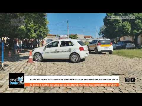 Etapa de julho dos Exames de Direção Veicular em Assú será realizada dia 08 para futuros motoristas