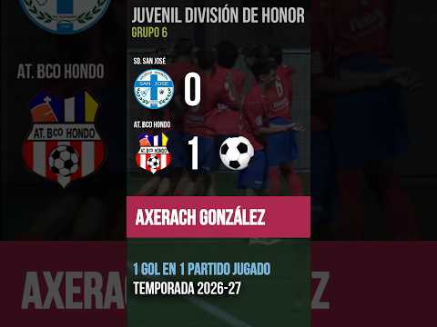 ⚽ 0-1 Gol de Axerach González | SD. San José 2-2 AT. Barranco Hondo | División de Honor Juvenil