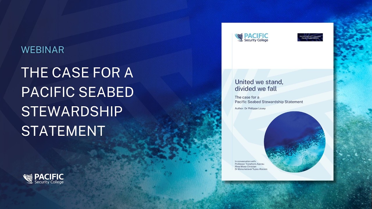 United we stand, divided we fall: The case for a Pacific Seabed Stewardship Statement