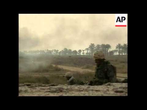 GWT: WRAP Dramatic footage of battle for Basra suburb, British artillery