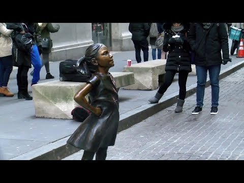 NYC Fearless Girl Staute Moved In Front Of the New York Stock Exchange