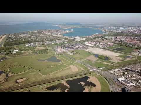 Borgvliet en bergen op zoom vanuit de lucht