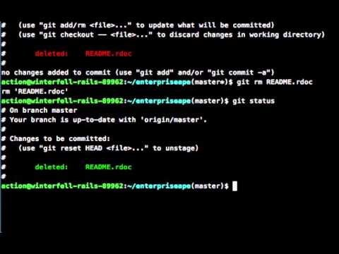 Removing files from git