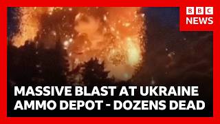 Russian drone strikes arms depot near Kyiv, killing at least 37 people in Ukraine