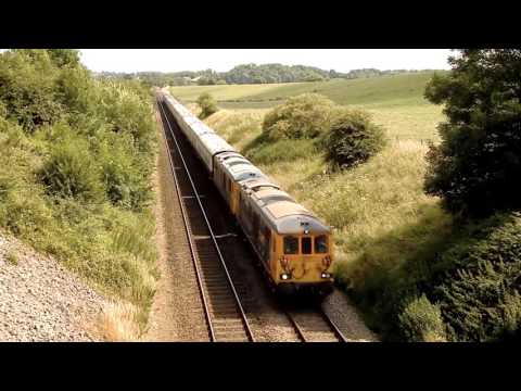Four Class 73's with The Herd of Wildebeeste Railtour Nr Milborne Port on its way to Paignton on the