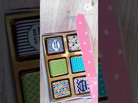 6 Cavity chocolate box, stickers available