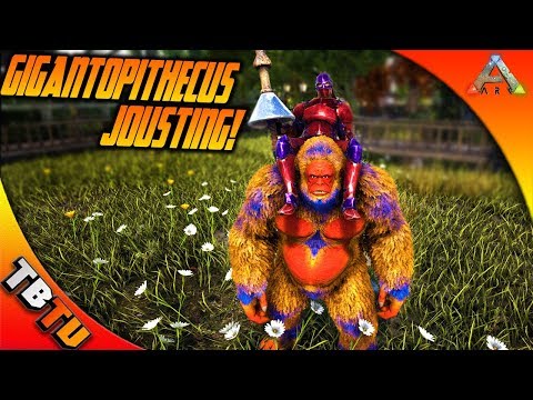 ARK MUTATED GIGANTOPITHECUS JOUSTING! GIGANTOPITHECUS COLOR MUTATIONS! Ark Survival Evolved Zoo
