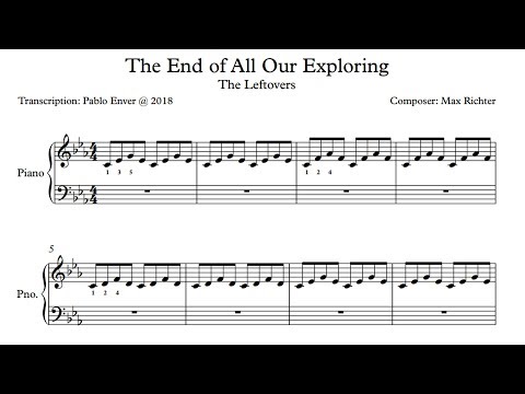 (Piano Transcription) Max Richter - The End of all Our Exploring (The Leftovers)