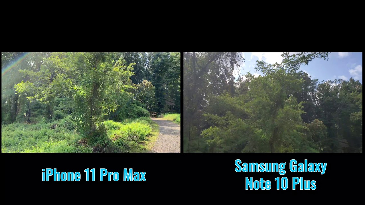 iPhone 11 Pro Max vs. Galaxy Note 10 Plus: Sample Video - YouTube