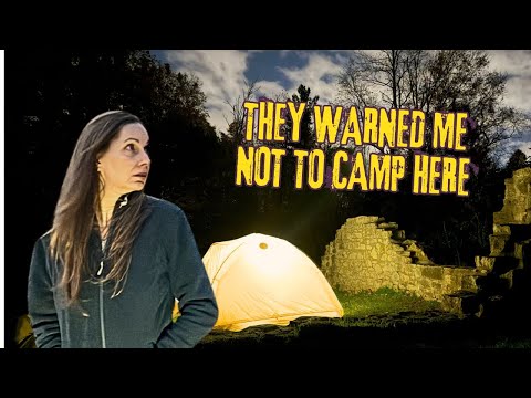 Stealth Camping Alone at a Haunted Ruin | Something was off!