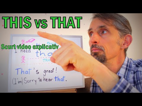Lectia de Engleza - THIS vs THAT - Let's learn English #this #that #These