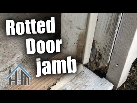 How to fix, repair replace rotted exterior door jamb, Easy ...