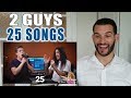 VOCAL COACH reacts to 2 GUYS, 25 SONGS