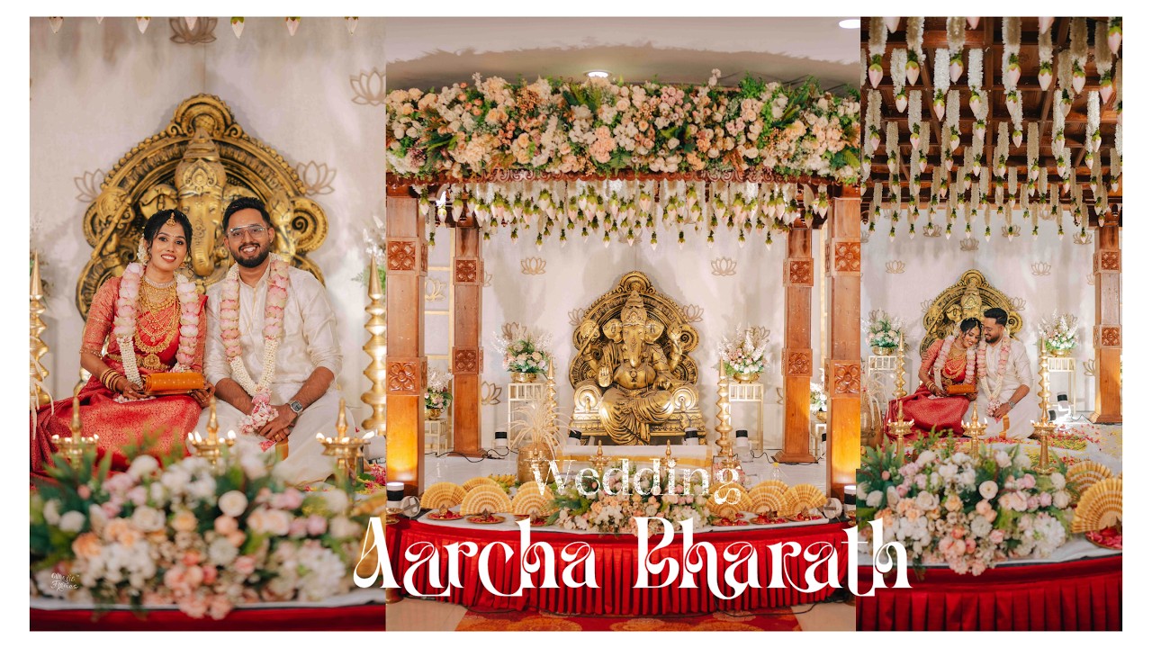 Aarcha & Bharath Wedding Highlights | Traditional Guruvayur Temple Wedding +Grand DJ Reception Night