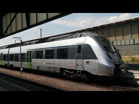 Ausfahrt S5 in Zwickau nach Halle Baureihe 442 (Bombardier Talent 2)