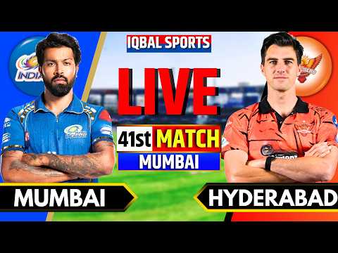 LIVE: MI vs SRH, IPL 2026 Match 41 I Mumbai vs Hyderabad I Live Cricket Match Today I lqbal Sports