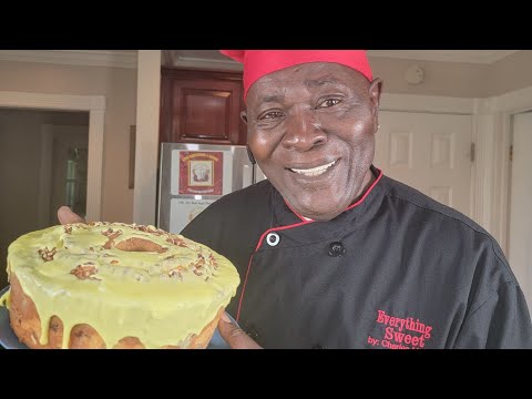 Bourbon pecan pound cake