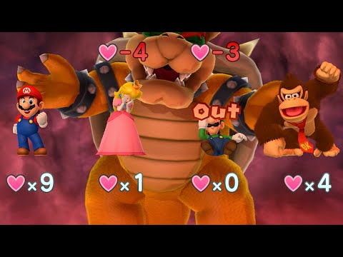 Mario Party 10 - Mario vs Peach vs Luigi vs Donkey Kong vs Bowser - Whimsical Waters