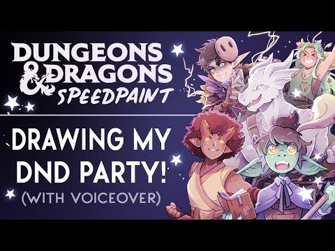 MY BIGGEST SPEEDPAINT SO FAR! | Drawing my DND Party